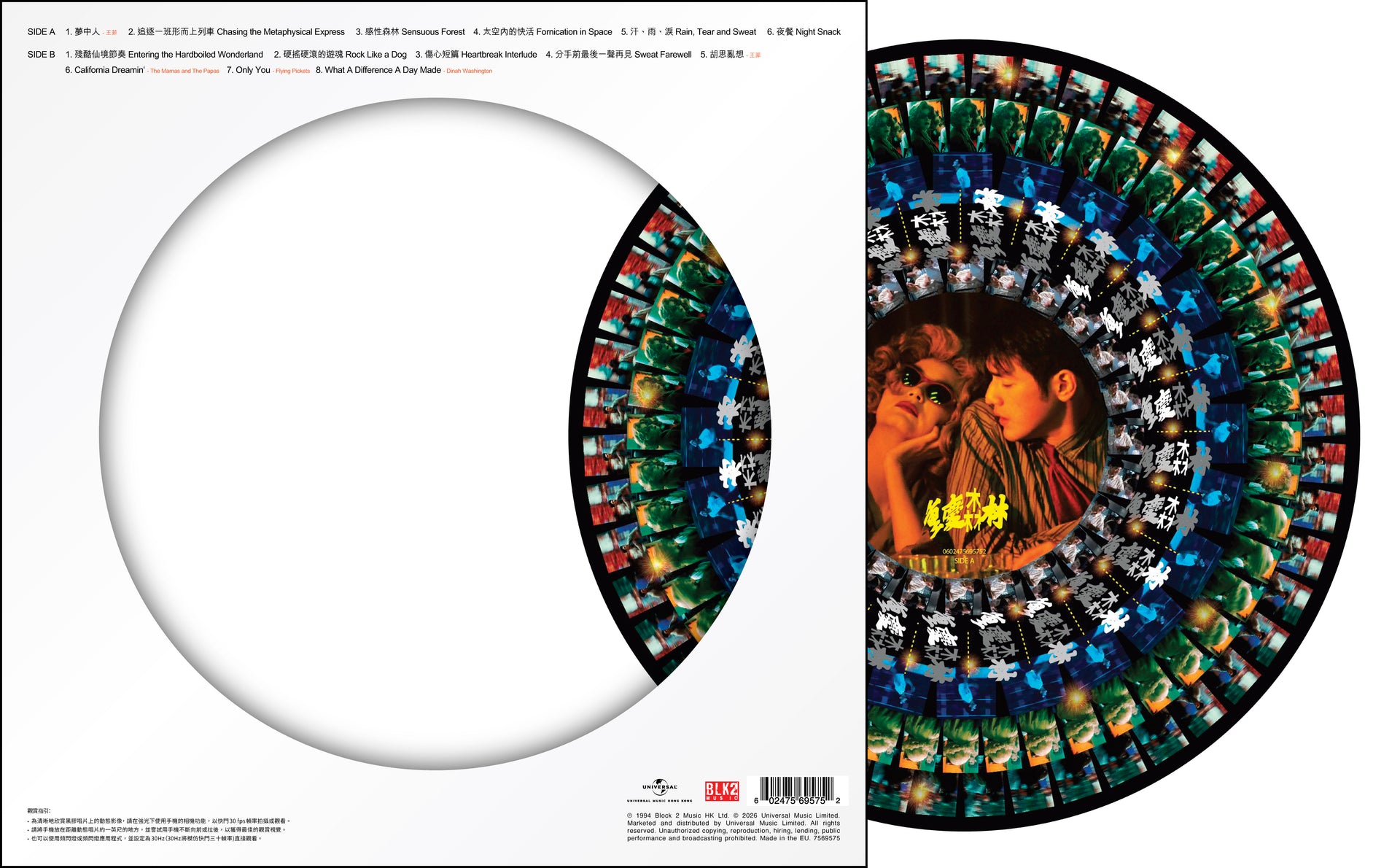 重慶森林 Chungking Express (WKW OST) Zoetrope Picture Disc Vinyl