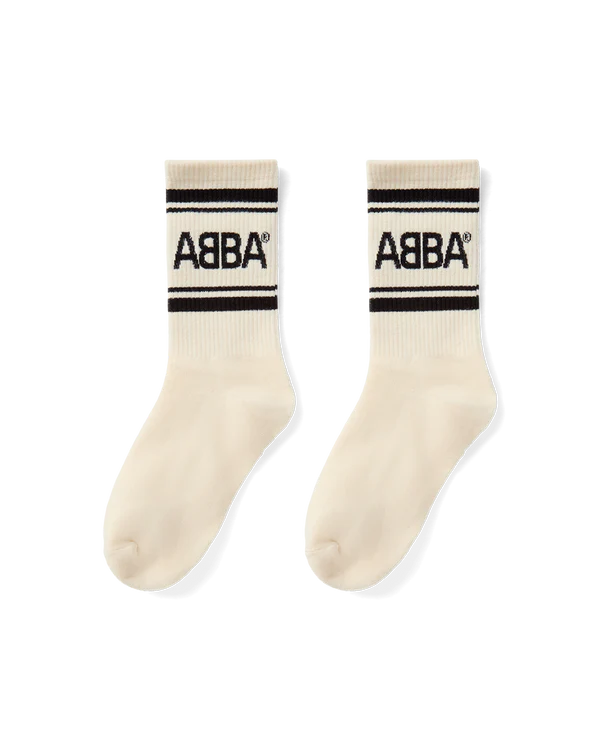 ABBA Socks (Off-White/Black)