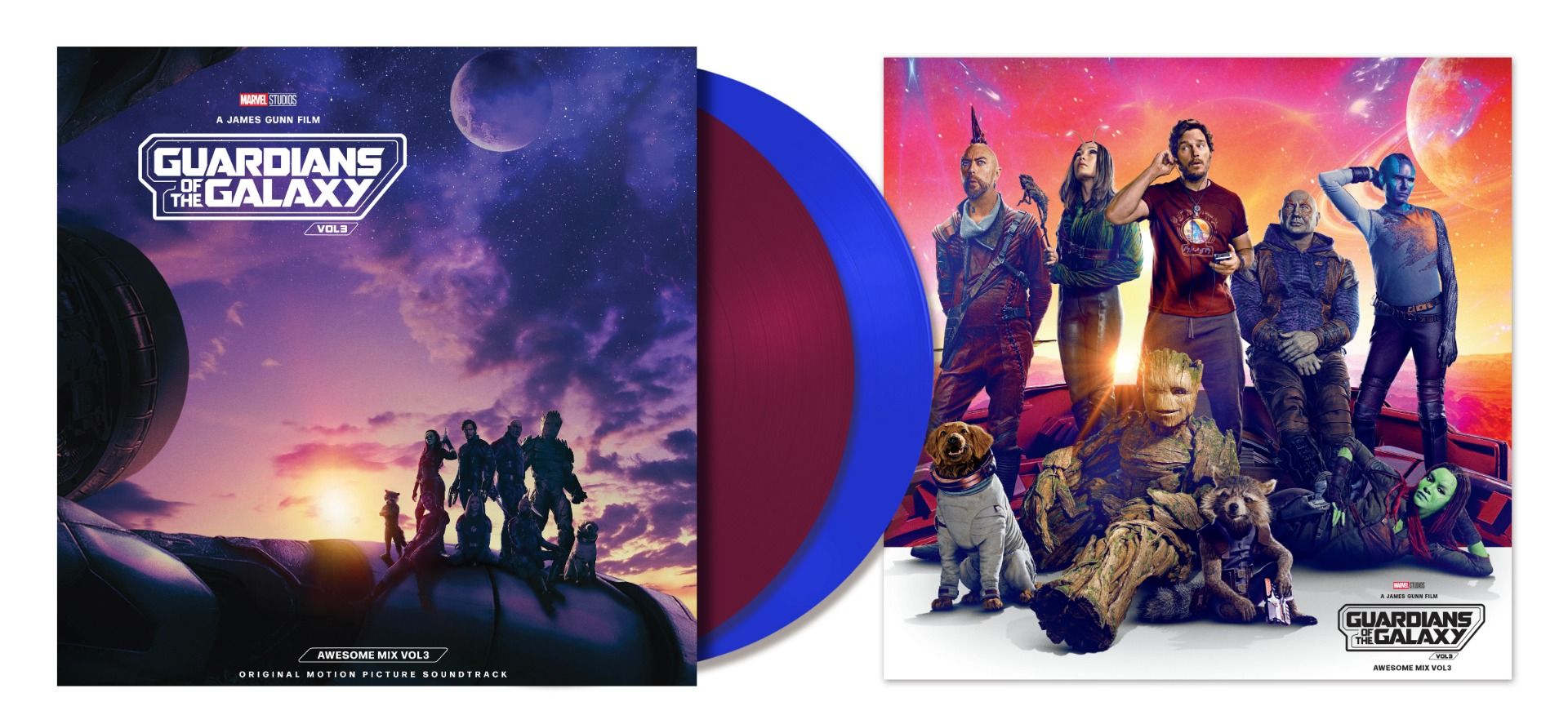 Guardians of the Galaxy Vol. 3: Awesome Mix Vol. 3 (2x Transparent Grape Purple & Cobalt Blue Vinyl)