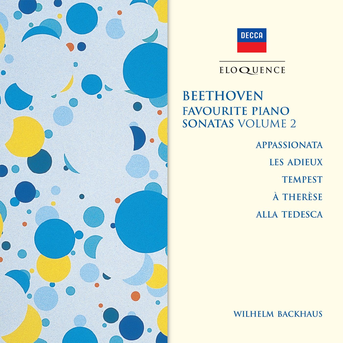 BEETHOVEN: Favourite Piano Sonatas - Vol. 2 [Eloquence]