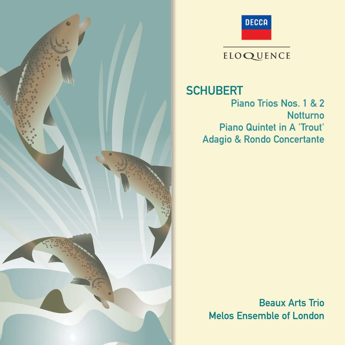 SCHUBERT: Piano Trios Nos. 1 & 2; Piano Quintet; Adagio & Rondo; Notturno (2CD) [Eloquence]