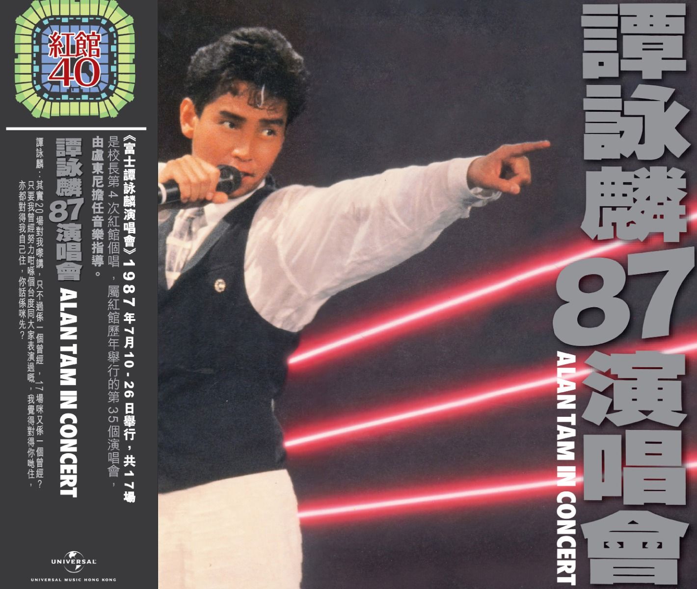 譚詠麟87演唱會 (2CD) [紅館40系列]