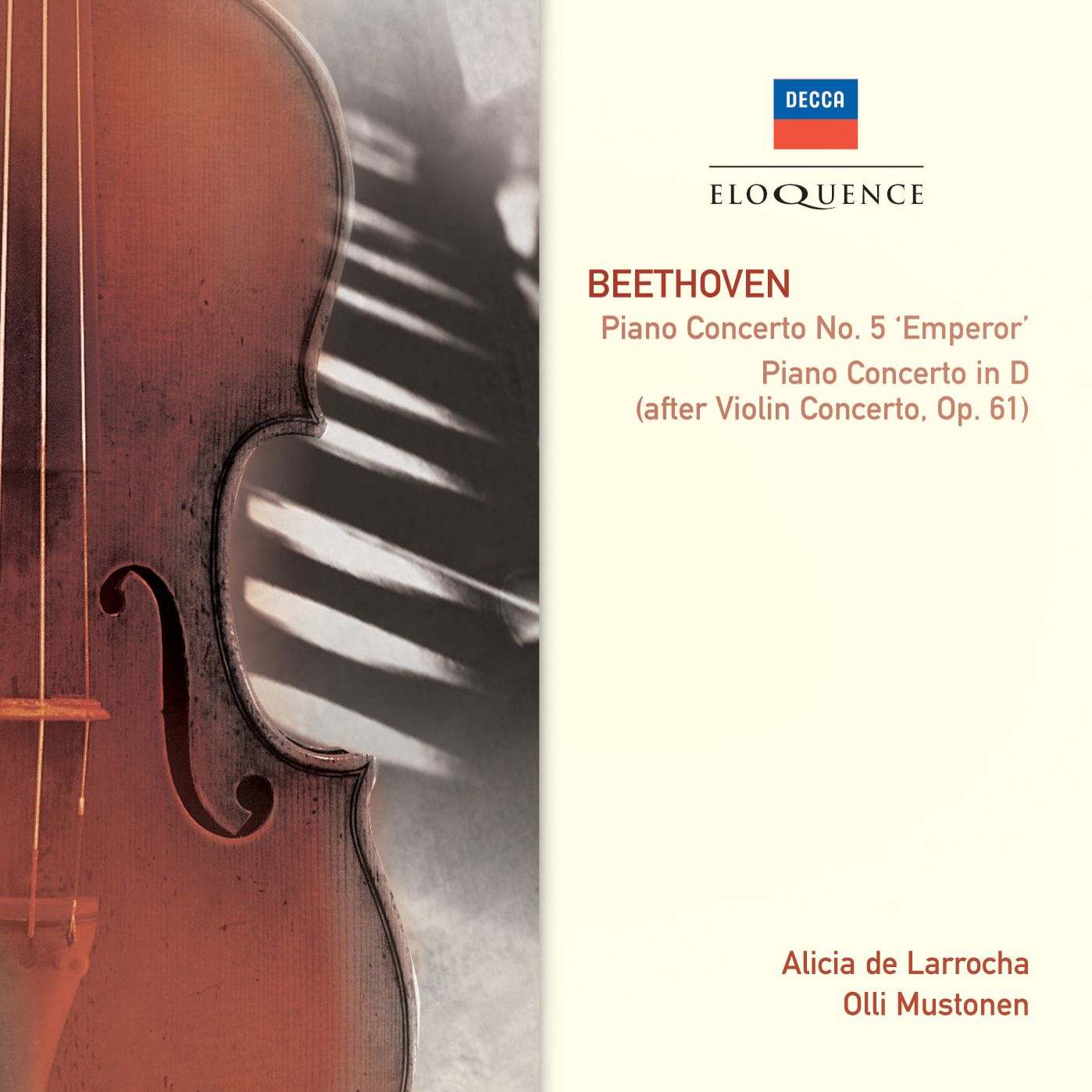 BEETHOVEN: Piano Concerto No. 5; Piano Concerto in D (after Violin Concerto) [Eloquence]