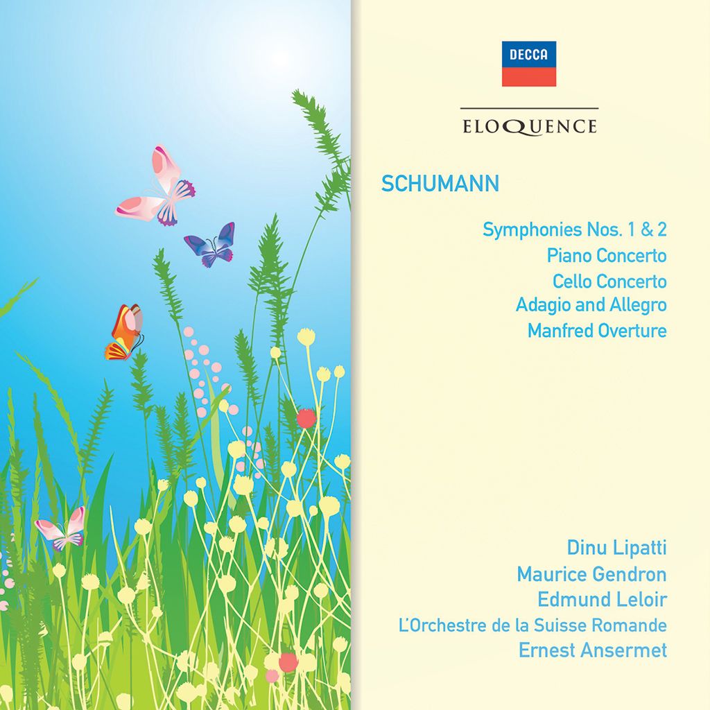 SCHUMANN: Symphonies Nos. 1 & 2; Adagio & Allegro; Cello Concerto; Piano Concerto (2CD) [Eloquence]