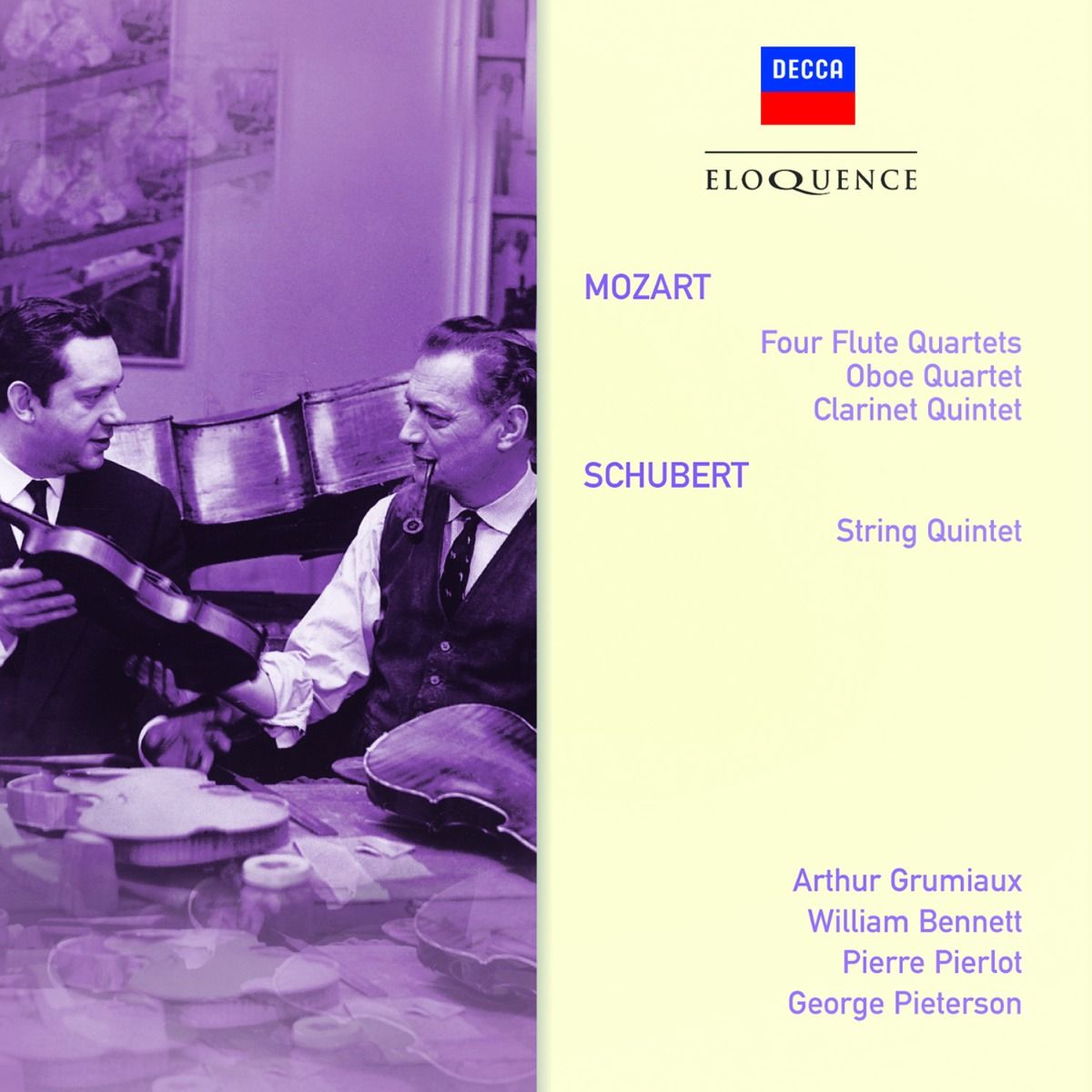MOZART: Flute Quartets; Oboe Quartet; Clarinet Quintet; SCHUBERT: String Quintet (2CD) [Eloquence]