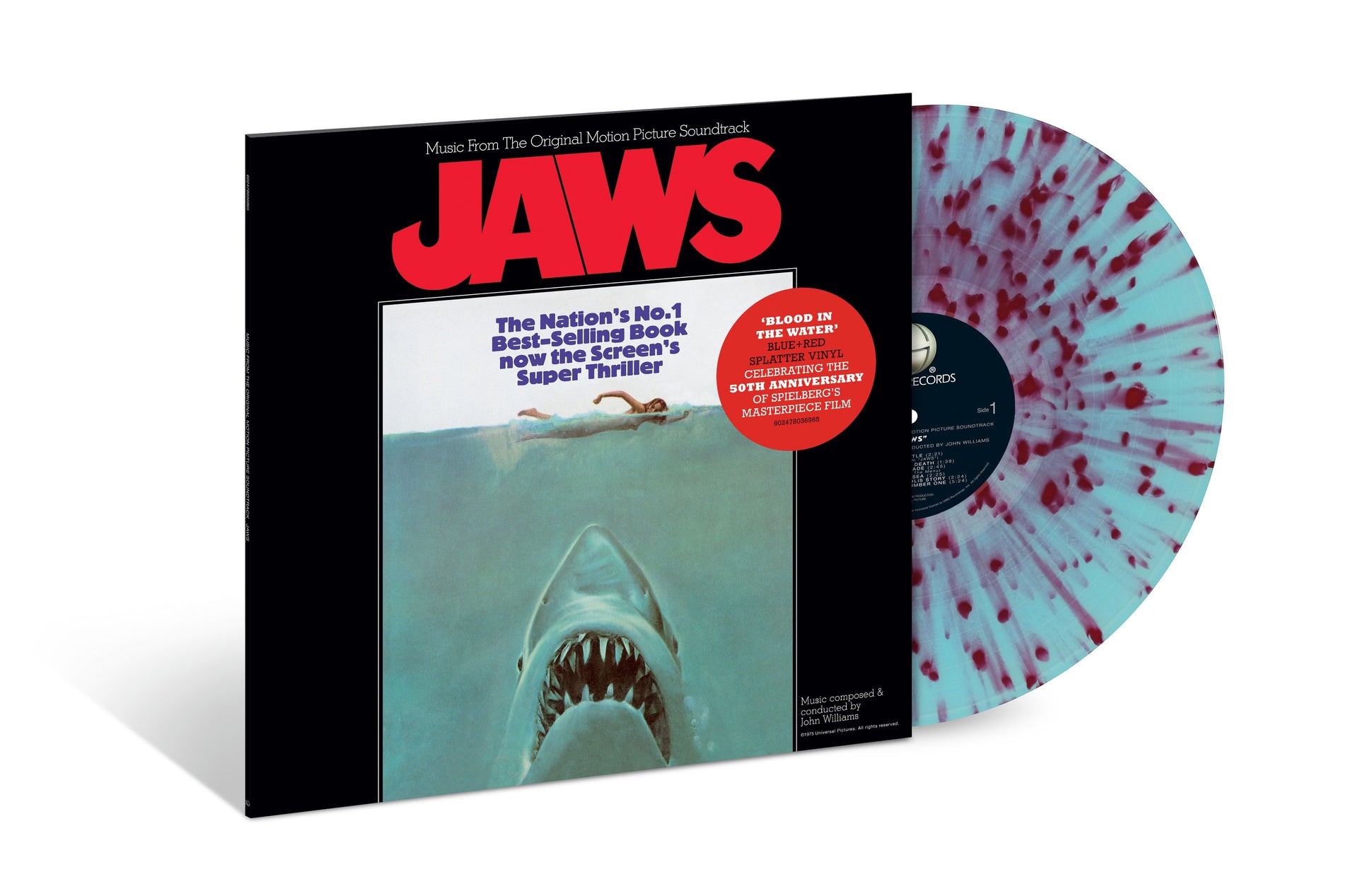 Jaws (Music From The Original Motion Picture Soundtrack) - "Blood in the Water" Blue + Red Splatter LP
