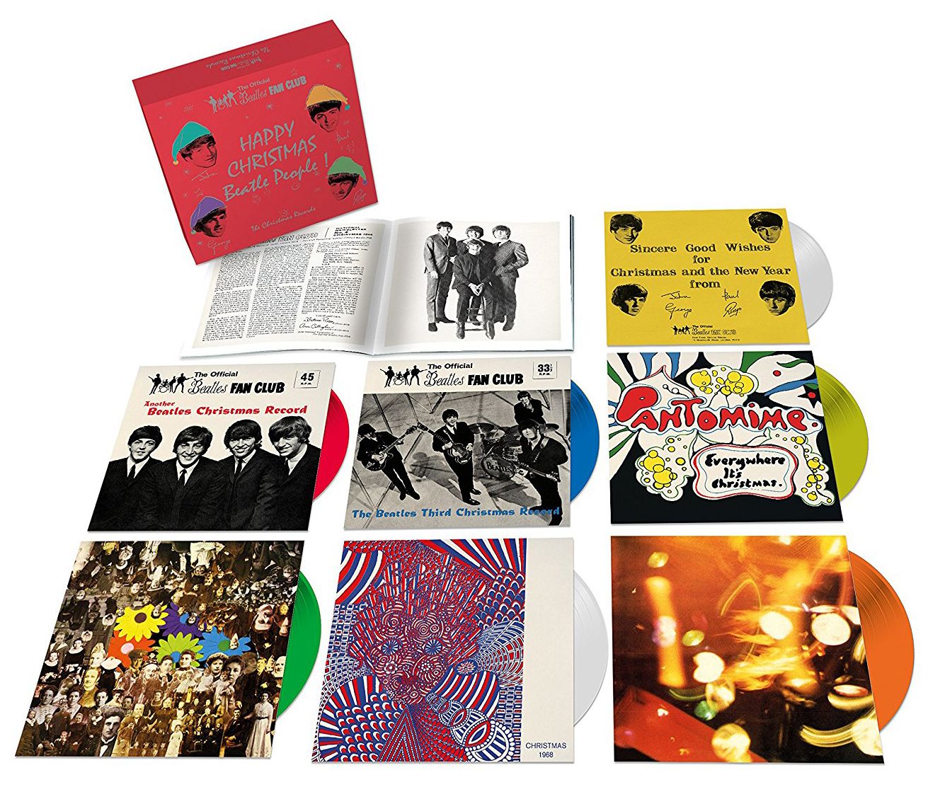 The Beatles Christmas Records Box (7x7" Color EP)