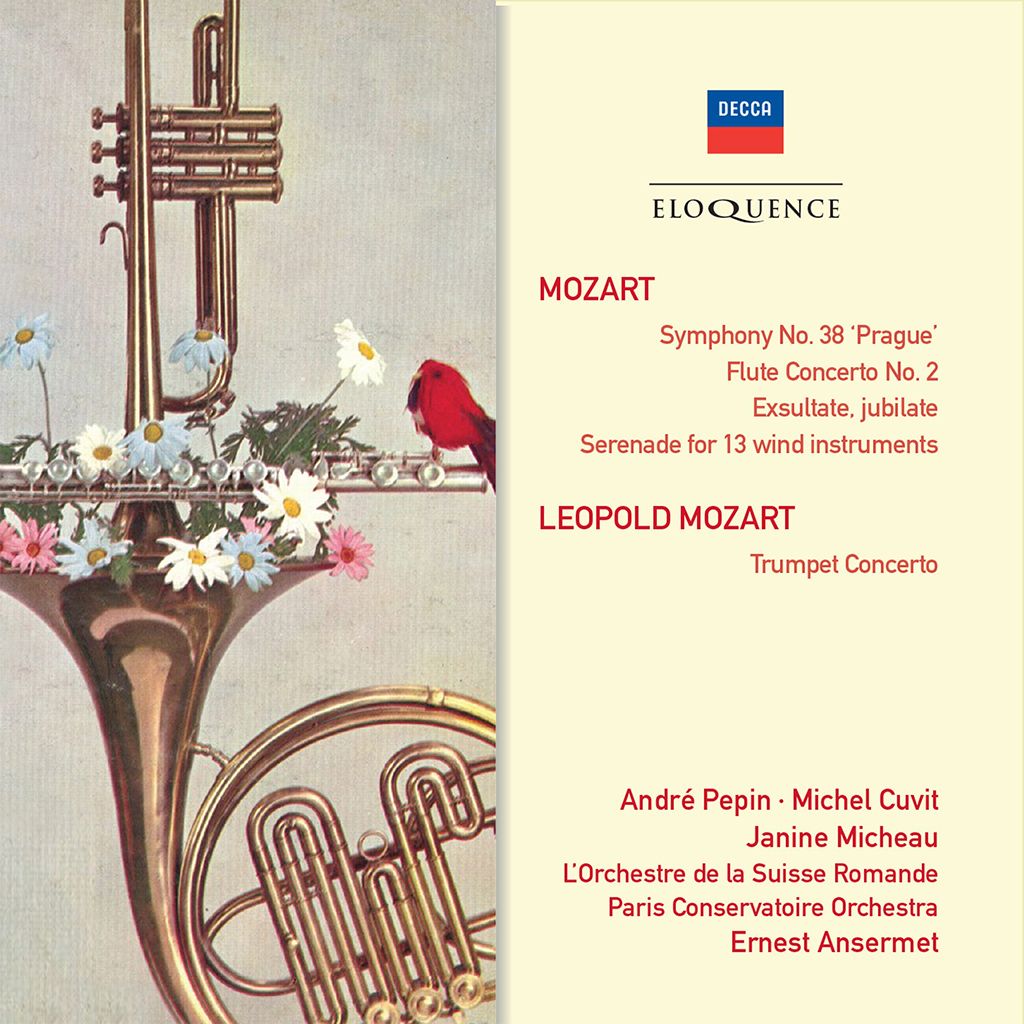 MOZART: Symphonies Nos. 34 & 38; Flute Concerto No. 2; Serenade KV361 'Gran Partita'; Exsultate, jubilate [Eloquence]