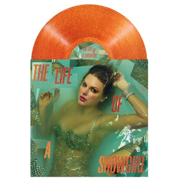 THE LIFE OF A SHOWGIRL: SWEAT AND VANILLA PERFUME PORTOFINO ORANGE GLITTER VINYL